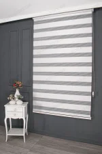 Beyaz Bambu Damarlı Zebra Perde - 3040 v02 - Görsel 2