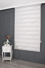 Beyaz Bambu Damarlı Zebra Perde - 3040 v02 - Görsel 3