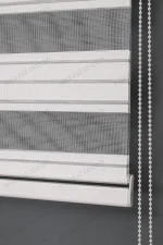 Beyaz Gri Bambu Şerit Zebra Perde - 3010 v02 - Görsel 5