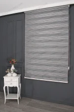 Gri Bambu Şerit Zebra Perde - 3010 v07 - Görsel 2