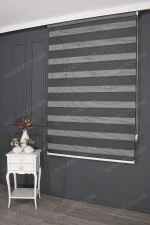 Antrasit Blackout Plise Zebra Perde - 3060 v11 - Görsel 2