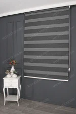 Antrasit Blackout Plise Zebra Perde - 3060 v11 - Görsel 3