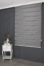 Koyu Gri Blackout Plise Zebra Perde - 3060 v05 - Görsel 2