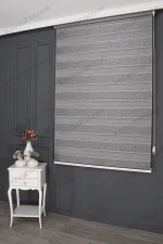 Koyu Gri Blackout Plise Zebra Perde - 3060 v05 - Görsel 3