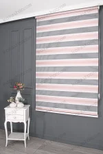 Pembe Degrade Genis Plise Zebra Perde - 15950 v05 - Görsel 2