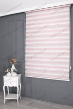 Pembe Degrade Genis Plise Zebra Perde - 15950 v05 - Görsel 3