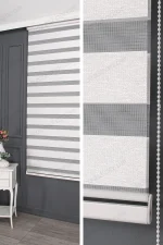 Beyaz Jakarlı Zebra Perde - 3090 v02