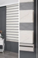 Ekru Jakarlı Zebra Perde - 3090 v03