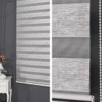 Gri Jakarlı Zebra Perde - 3090 v06