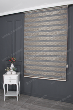 Kahve Jakarlı Zebra Perde - 3090 v09 - Görsel 2