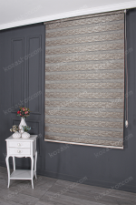 Kahve Jakarlı Zebra Perde - 3090 v09 - Görsel 3