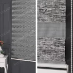 Koyu Gri Jakarlı Zebra Perde - 3090 v08