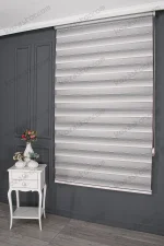 Gri Mini Plise Degrade Zebra Perde - 2100 v09 - Görsel 3