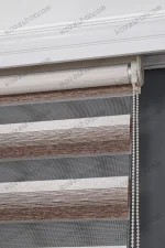 Kahve Parlak Koton Degrade Zebra Perde - 143 v02 - Görsel 4
