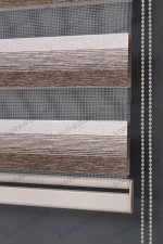 Kahve Parlak Koton Degrade Zebra Perde - 143 v02 - Görsel 5