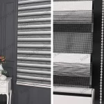 Siyah Parlak Koton Degrade Zebra Perde - 143 v03