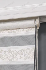 Altın Simli Sarmaşık Desen Plise Zebra Perde - 4050 v02 - Görsel 4