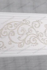 Altın Simli Sarmaşık Desen Plise Zebra Perde - 4050 v02 - Görsel 6