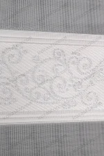 Gümüş Simli Sarmaşık Desen Plise Zebra Perde - 4050 v01 - Görsel 6