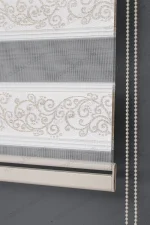 Altın Simli Sarmaşık Desen Plise Zebra Perde - 4050 v02 - Görsel 5