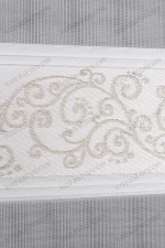 Altın Simli Sarmaşık Desen Plise Zebra Perde - 4050 v02 - Görsel 6