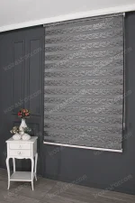 Koyu Gri Jakarlı Zebra Perde - 3090 v08 - Görsel 2