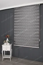 Koyu Gri Jakarlı Zebra Perde - 3090 v08 - Görsel 3
